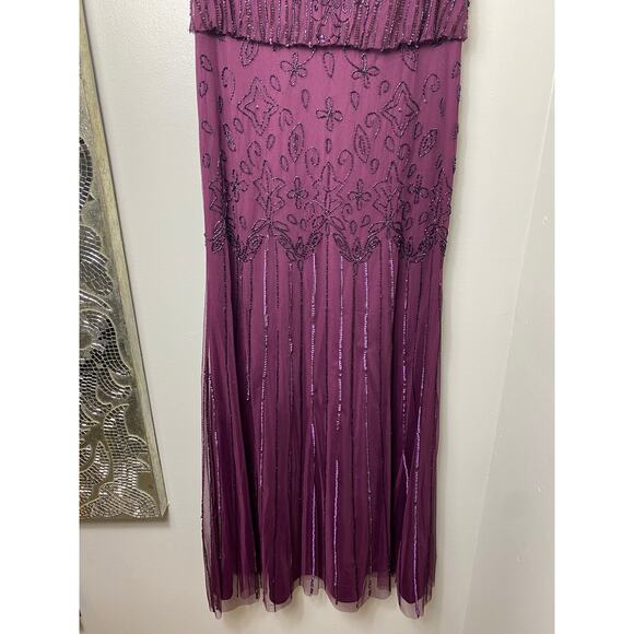 ADRIANNA PAPELL DRESS GOWN 10 MOTHER OF THE BRIDE FORMAL EVENING BRIDESMAID - Picture 12 of 16
